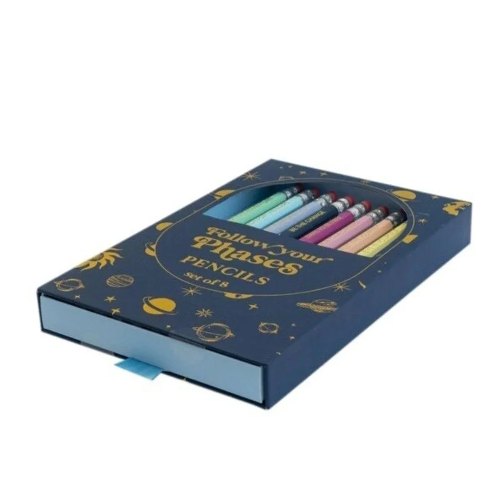 Eccolo Target, Follow Your Phases Pencils, Set of 8, Inspiration Quotes Teacher
